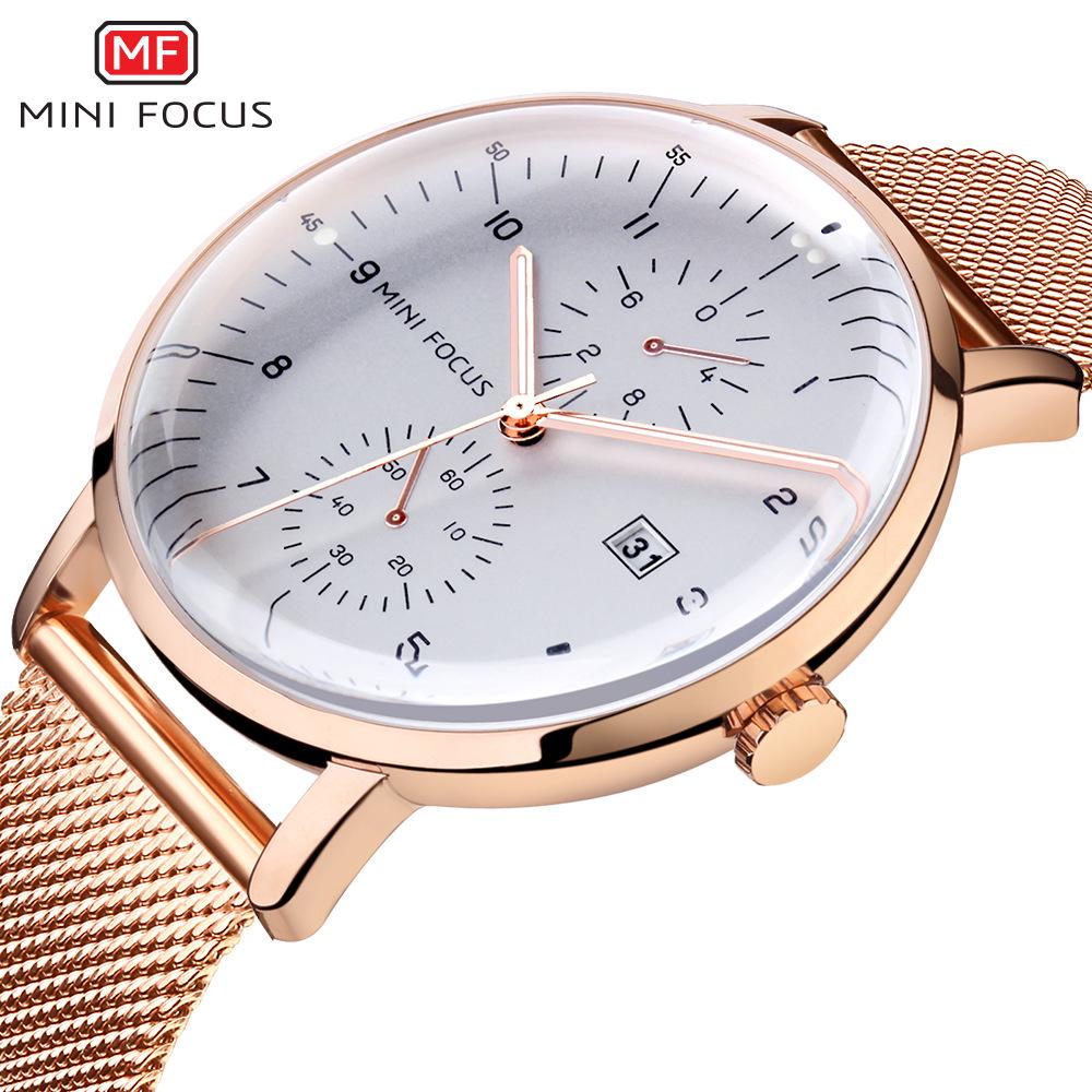 Top Luxury With Box Minifocus Brand Business Men's Watch Calendar Waterproof Men Quartz Watches