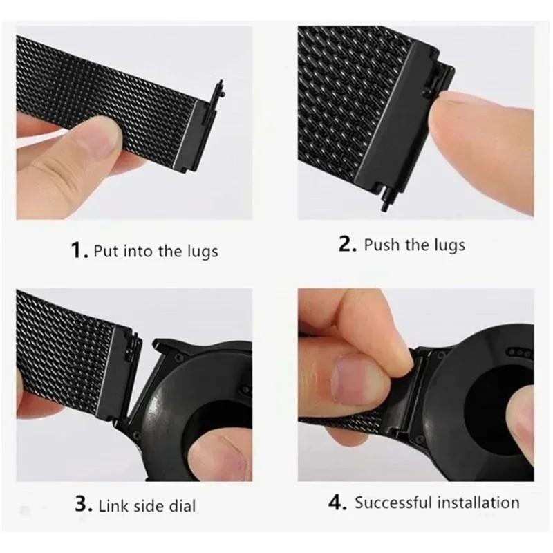 Milanese Loop Stainless Steel Watchband and TPU Protection Case for Amazfit Active 2 SmartWatch Strap Accessories