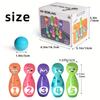 Children's Bowling Toy Fun Expression Suitable for Indoor and Outdoor Leisure Stacking Toy Gift Box Packaging 10 Bottles 2 Balls