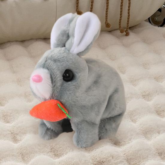 Электрическая плюшевая игрушка кролик интерактивная прыгающая подергивающаяся трясущаяся игрушка кролик для малышей развивающая игрушка для ползания на животе мягкая игрушка для животных