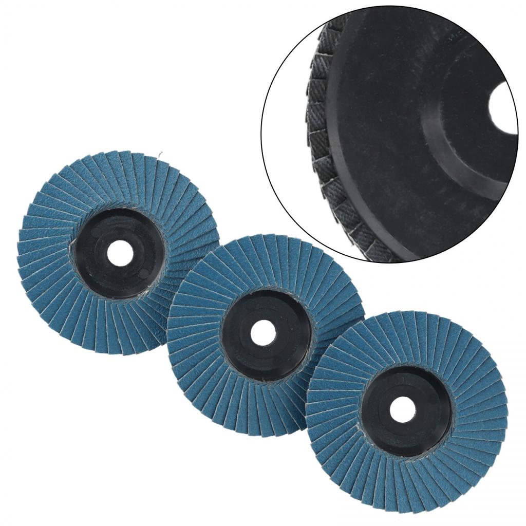 3pcs 3 Inch Flat Flap Discs 75mm Grinding Wheels Wood Cutting For Angle Grinder