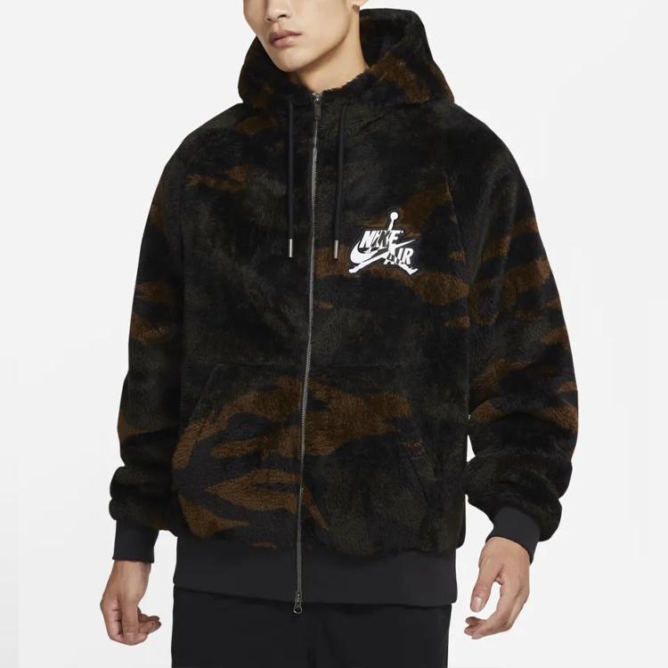 Jordan Wings Full-Zip Hooded Loose Sport Jacket Men Jackets Black DO6298-265