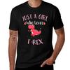 Funny Trex Just A Girl Who Loves Trex Tshirt Basic Tee Shirt For Everyday Outfit
