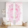 Beautiful Indian Bohemian Psychedelic Hippie Ombre Window Curtain Panels for Bedroom, Living, Balcony (Pink Passion Flower)
