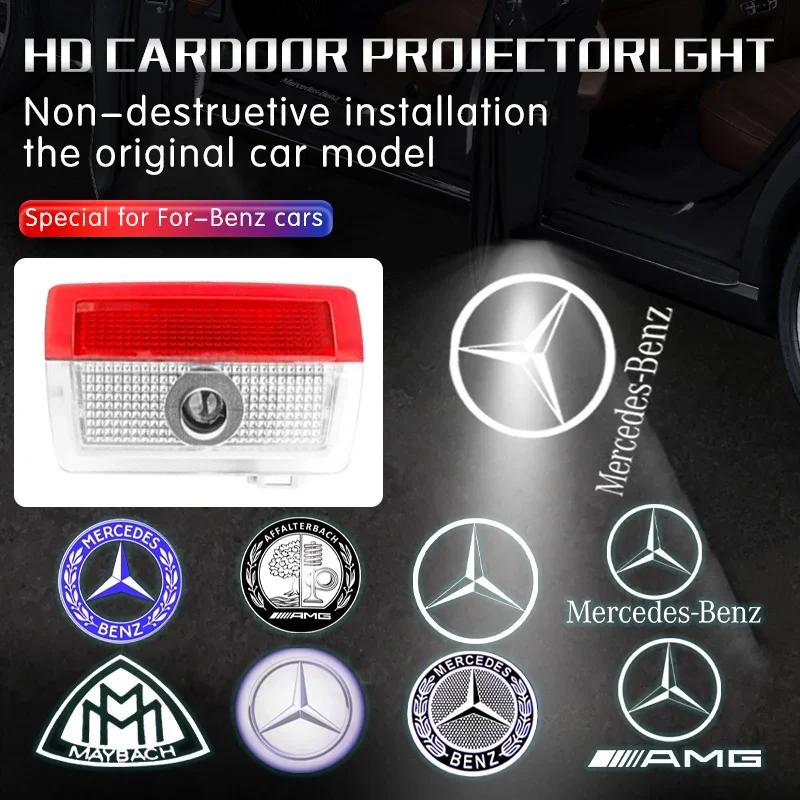 For Mercedes Benz HD Car Door Welcome Light Led Projector Lamp For Mercedes Benz A/B/C/E/S Class GLE GLC W253 GLS W166 W212 W213