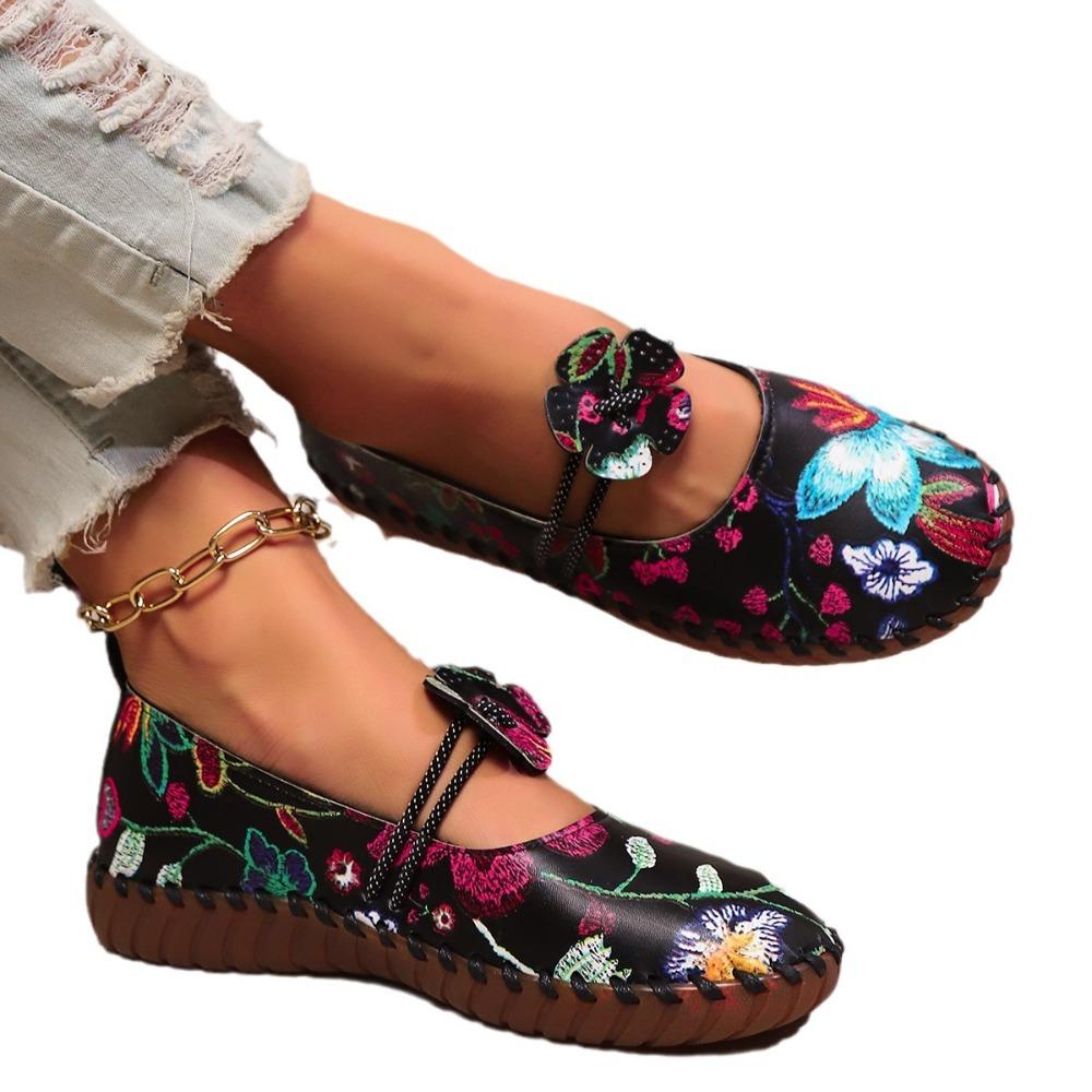 Ladies Flat Shoes New Autumn Fashion Soft Sole Casual Shoes Outdoor Comfortable Printed Shoes
