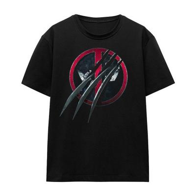 Футболка унисекс для взрослых Deadpool & Wolverine с когтями Росомахи