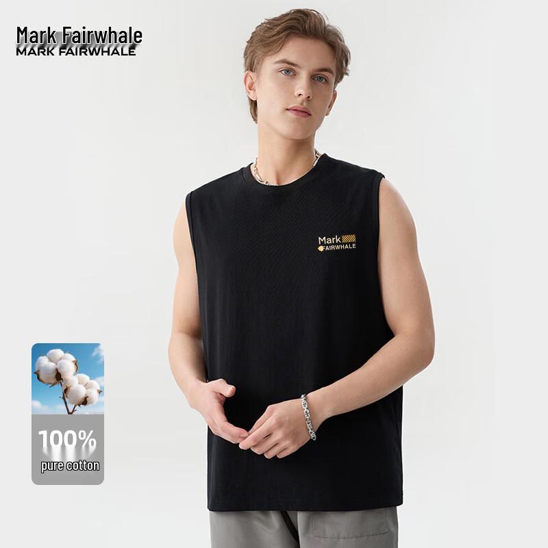 Mark Fairwhale Мужская хлопковая жилетка свободного кроя с принтом