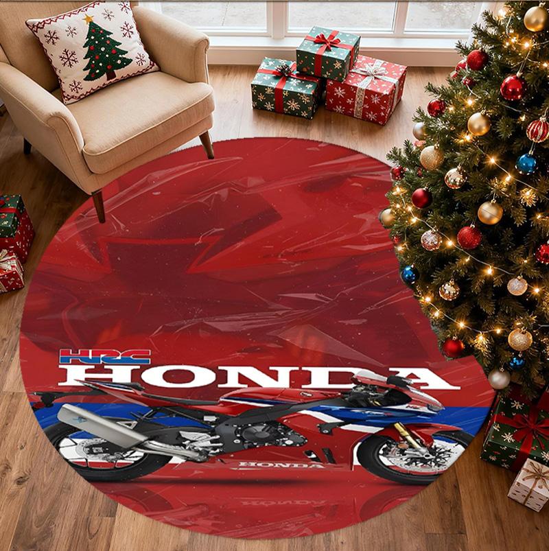 Honda Pattern Round Rug, Indoor/Outdoor Mat, for Picnic, Gameroom, Bedroom, Office, Living Room, Home Decor Carpet, Birthday Gift