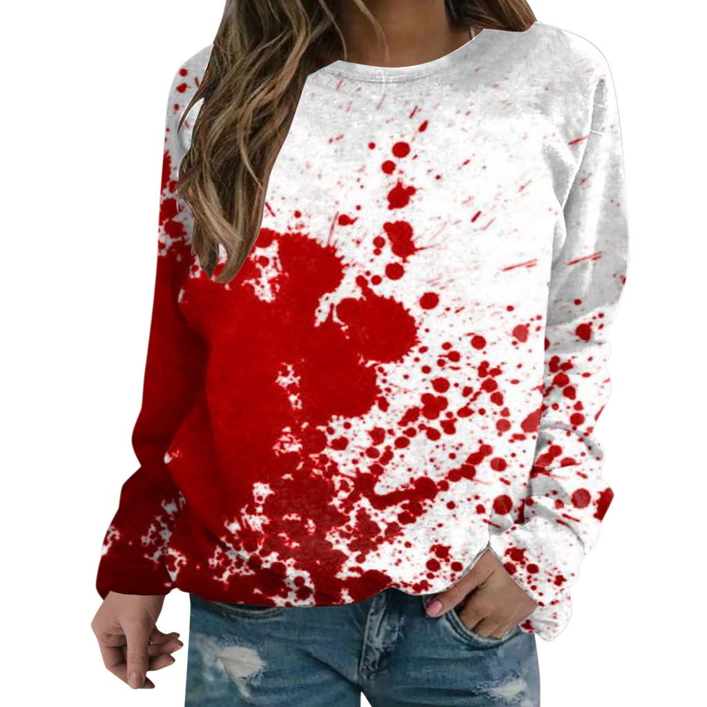 Terror Blood 3D Print Толстовки с капюшоном на Хэллоуин Женская мода Уличная одежда Толстовки Y2k Большие свитера Топы Женская одежда