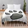 Footprint Flannel Throw Blanket Cute Kawaii Dog Footprint For Kid Girls Gift Lightweight Warm Soft King Queen Size For Couch Bed