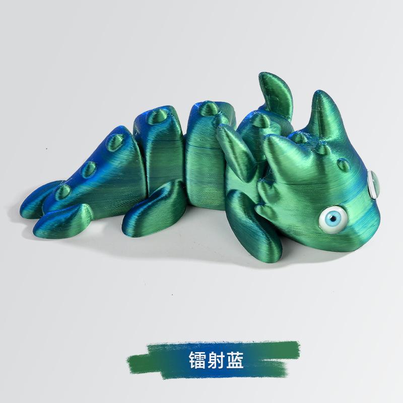 10 см 3D-печатные игрушки Симуляционная кукла Рыба Реалистичные глаза Суставные соединения Движущиеся Детские игрушки Подарки Домашний декор