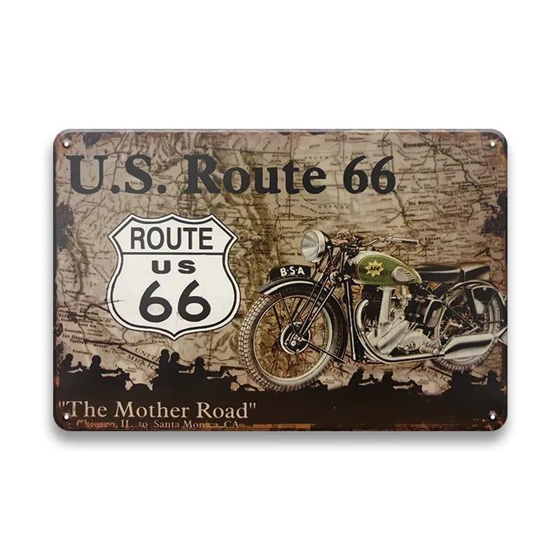 Vintage Motorcycle Guzzi Metal Sign Retro Plate Decorative Plaque Wall Decor Garage Man Cave Motor Tin Painting Wall Decor