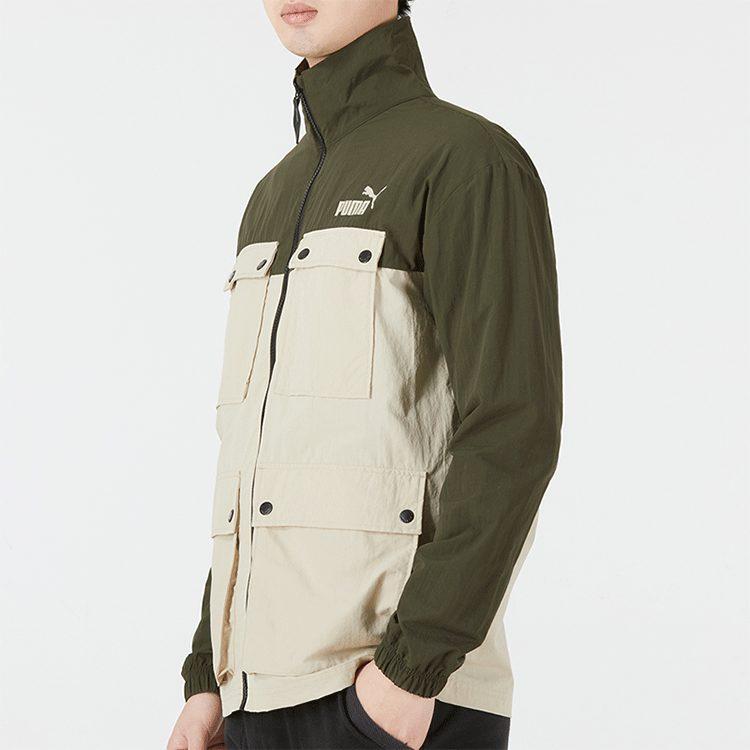 Puma Куртки Мужские Оливково-зеленые Стойка Умеренный Прямой крой 849455-64