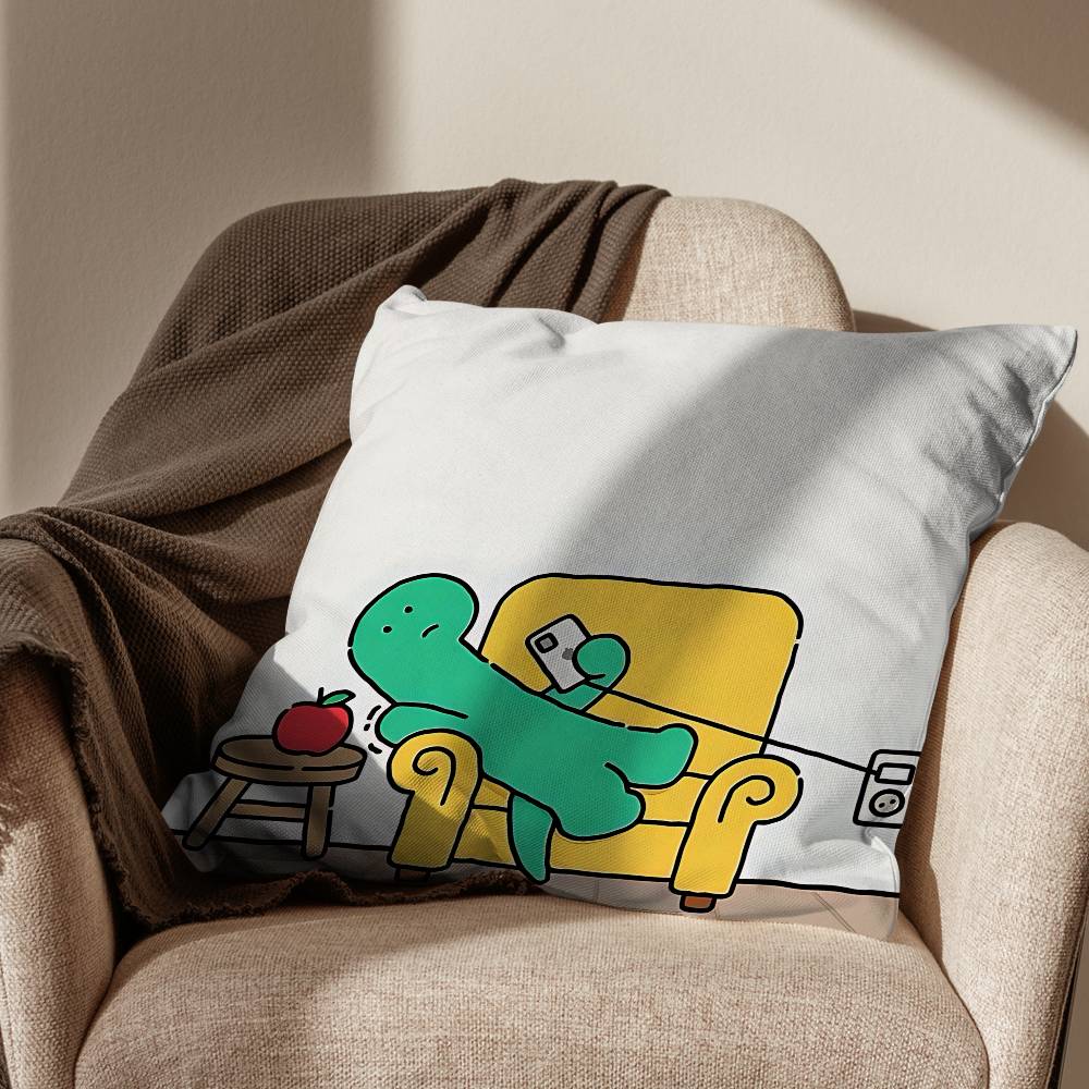 Green dinosaur Brachio Cushion Cover Suitable For Sofa Car Bedroom Office Cushions Decorative Pillow Case