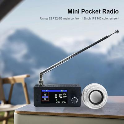 Мини-радио SI4732 0,5-108 МГц LSB USB AM FM Всеволновый радиоприемник 1,9-дюймовый IPS-экран КВ СВ ДВ УКВ радио с внешним динамиком