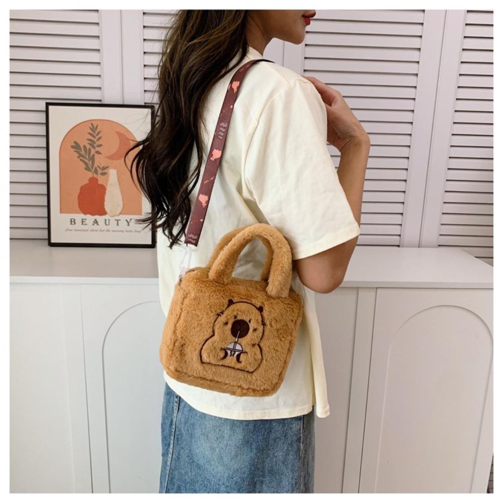 Мягкая сумка на плечо с рисунком из мультфильма, однотонная детская сумка через плечо, высококачественная сумка-тоут