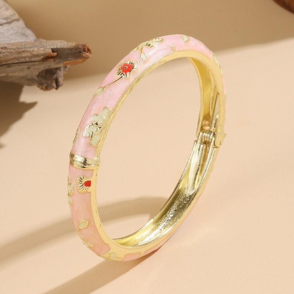 Vintage Design Enamel Cloisonne Bracelet Elegant Style Ethnic Bracelet Women Gifts