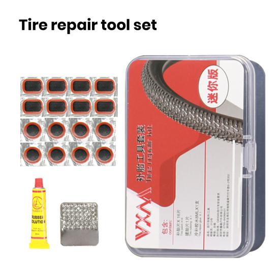 Набор инструментов для ремонта велосипедных шин, компактный размер, портативный универсальный набор клея для ремонта проколов велосипедных шин мотоцикла