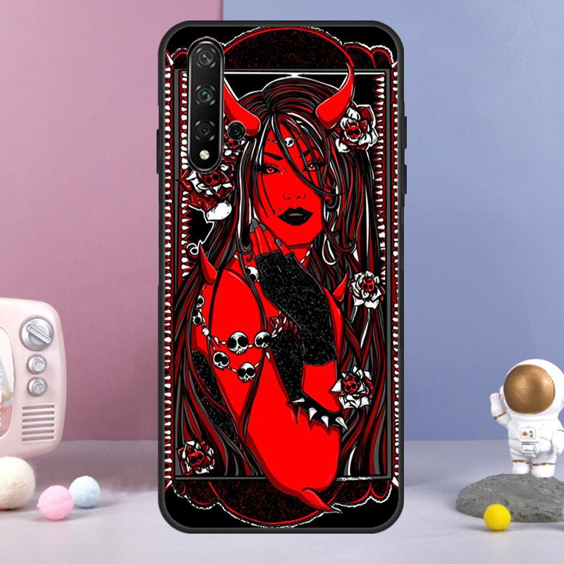 Чехол Devil Satan Для Huawei Nova Y72 Y61 Y91 Y73 Y90 Y70 Y60 12s 12i 11i 8i 9 10 SE P60 P30 Pro P40 Lite