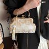 Vintage Embroidered Shoulder Bag Elegant Retro Tassel Small Square Wedding Party Handbag Luxury Designer Women Evening Clutch