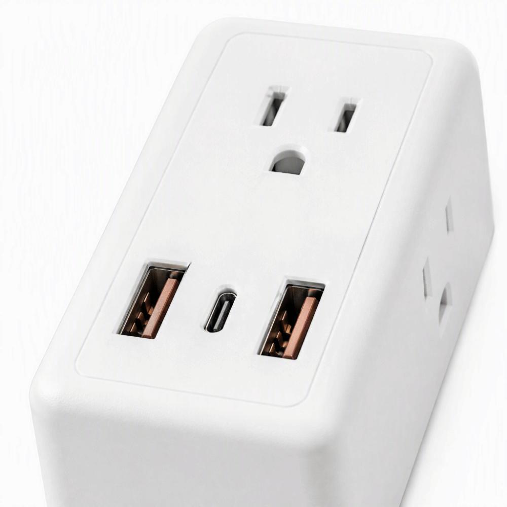 2 USB Ports Multi Outlet Socket Solid Copper Wire American standard socket Office Use