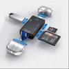 6 in 1 Type C/USB Card Reader 6 Port USB Disk Micro SD TF Memory Card Writer Mobile Phone Adapter Laptop Computer USB Extender