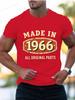Made In 1966 All Original Parts Print Vintage Tshirts For Unisex Wounisex Summer Fashion Tees Short Sleeve Tshirt T Shirts Clothing