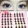 Большие накладные ресницы Naughty Elf Devil: Натуральные, густые, сегментированные пучки для создания образа Барби в стиле комиксов — идеально для новичков