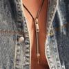 Choker Zipper Necklace Hip-hop Clavicle Necklace Fashion Pull-able Zipper Sweater Chain  Couple