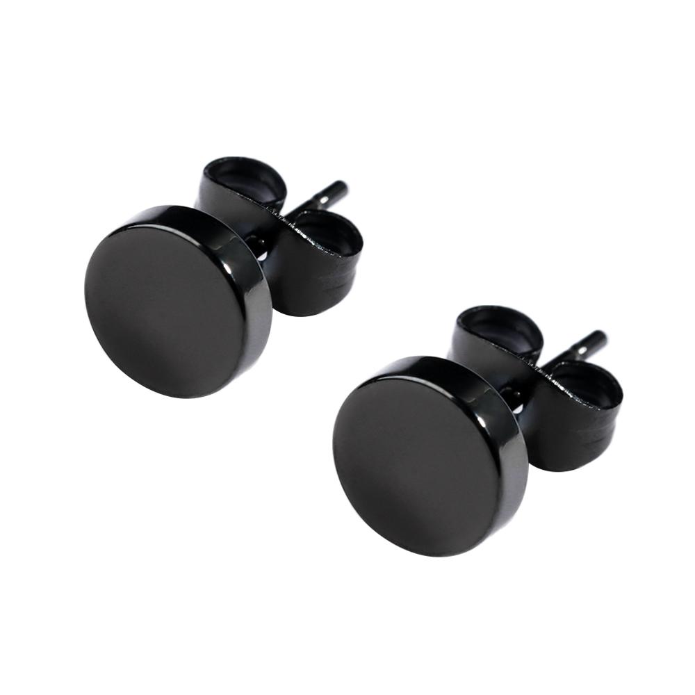 Круглые серьги-гвоздики с застежкой-бабочкой для женщин и мужчин из нержавеющей стали