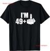 Im 49 plus f you middle finger funny 50th birthday T Shirt  vintage Washed Versatile designer clothes graphic Casual homme