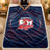 Flannel BlanketSydney Roosters Warm Soft Throw Blanket for Indoor Sofa Bed Living Room Use