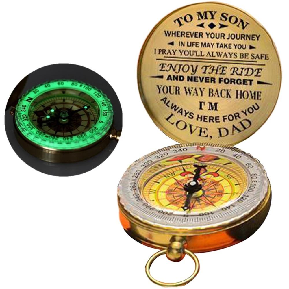 Luminous Design Survival Compass Waterproof Camping Compass Vintage Outdoor Compass For Camping