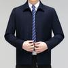 High-end Wool Jacket for Middle-aged Men In Autumn New Wool Plaid Top Business Casual Loose Father's Jacket