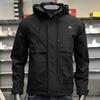 Осенняя куртка с капюшоном, мужская, новая, облегающая, молодежная, трехслойная, повседневная, красивая, верхняя одежда для активного отдыха