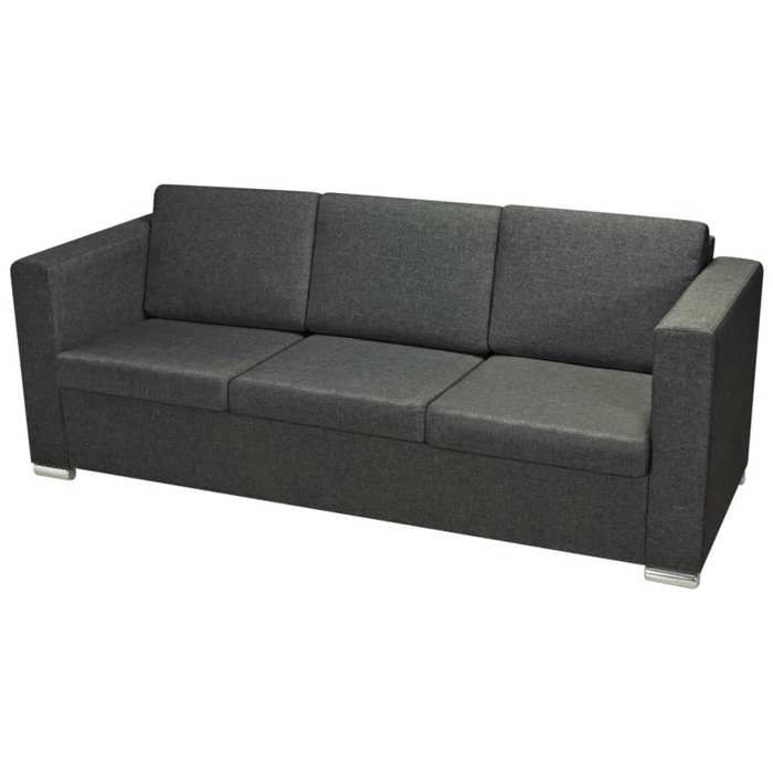 VidaXL 3-seater Sofa Fabric Dark Grey 243584