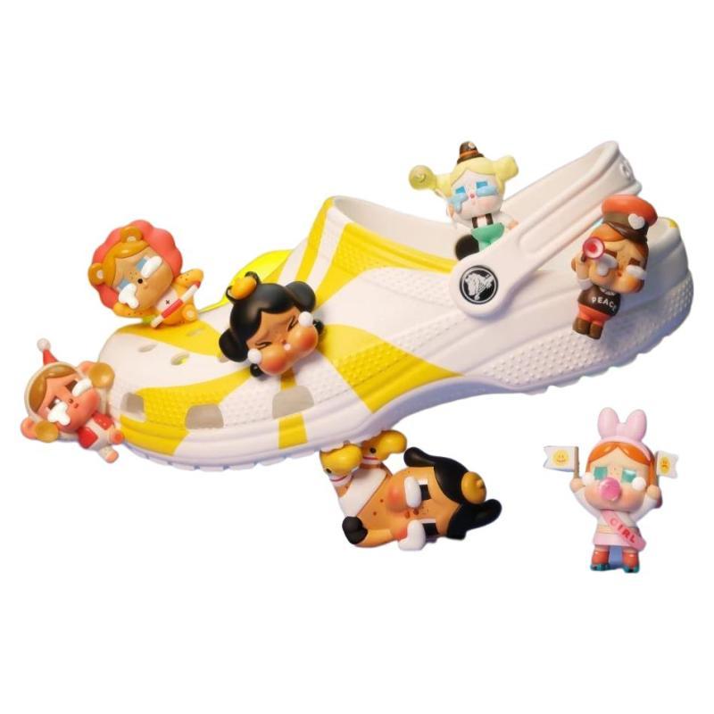 POP MART X Crocs Beach Sandals Men's White Yellow