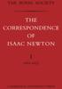 Книга The Correspondence of Isaac Newton : Volume 1