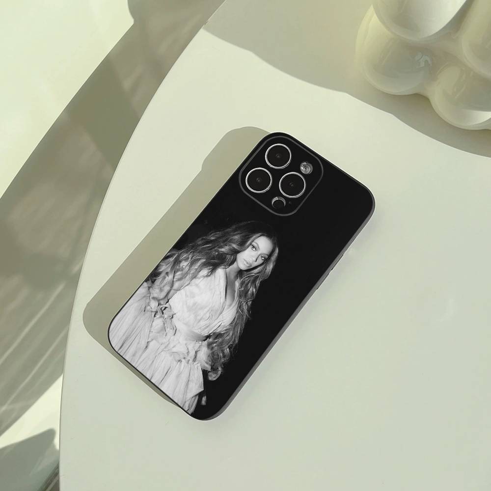 Музыкальная легенда-B-Бейонсе Чехол для телефона для iPhone 17,16,15,14,13,12,11 Pro Max,16Plus,XS Легкий и практичный Мягкий черный чехол