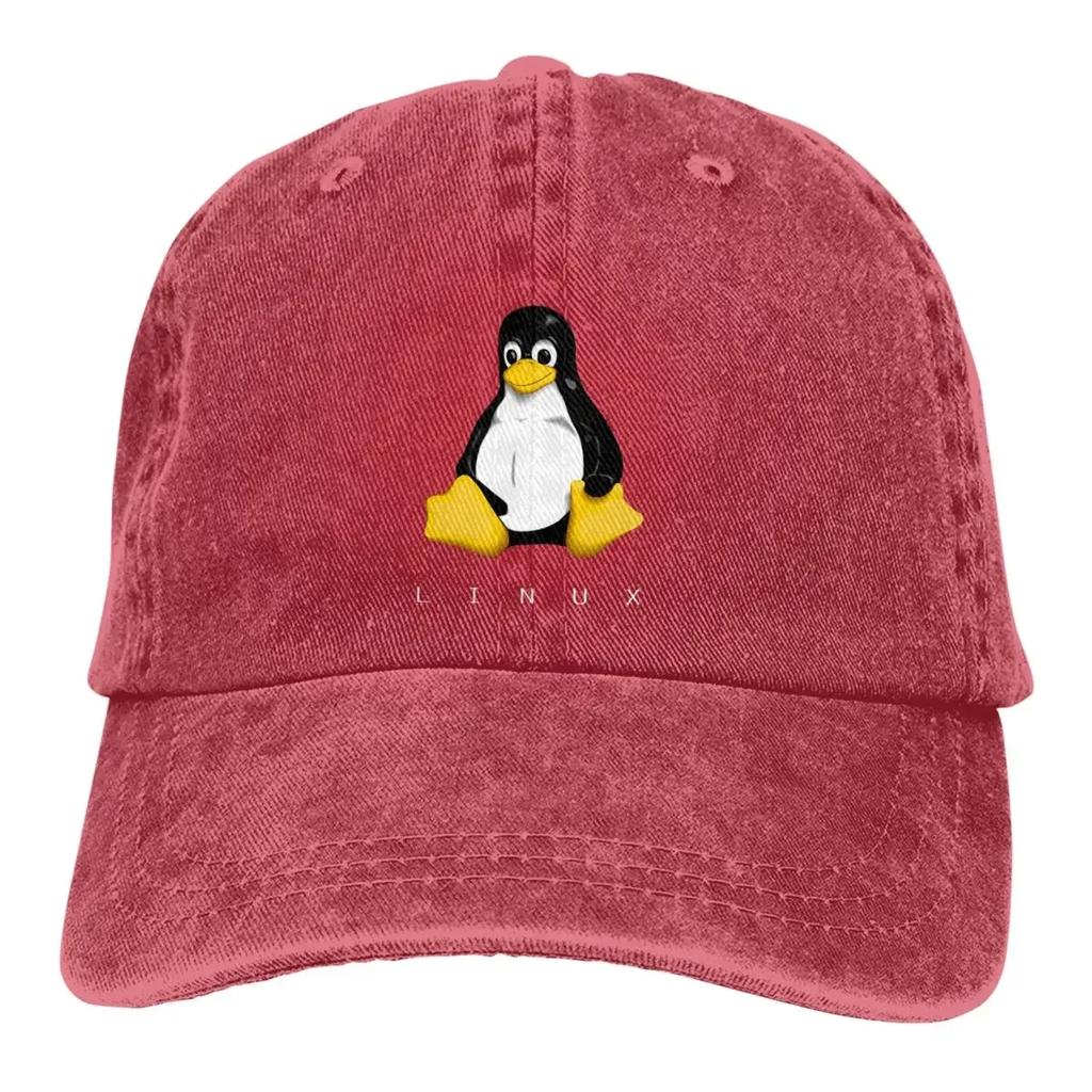 Летняя кепка Солнцезащитный козырек LINUX Хип-хоп кепки Программист Компьютерщик Ковбойская шляпа Кепки с козырьком Тракерские Папины кепки
