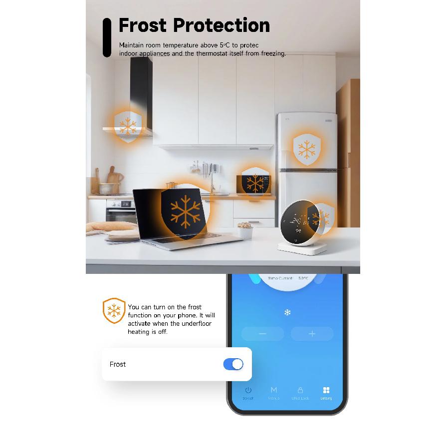 BEOK Smart RF Wireless Thermostat Wifi For Gas Boiler Actuator Touch Screen Room Temperature Controller Works with Alexa