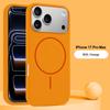 Официальный оранжевый магнитный силиконовый чехол для iPhone Air 16 15 Plus 17 14 13 12 11 Pro Max Беспроводная зарядка Мягкий чехол