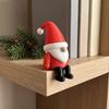 Рождественское украшение для камина, 3D-печатная фигурка Санта-Клауса, Декорация-сидячка на полку, Прочная фигурка, Маленькая статуэтка гнома для рабочего стола, дома, Сезонный подарок