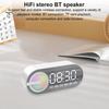 Беспроводной Bluetooth-совместимый динамик, небольшой будильник, энергосберегающий режим, светодиодный дисплей, беспроводной музыкальный динамик с двумя будильниками
