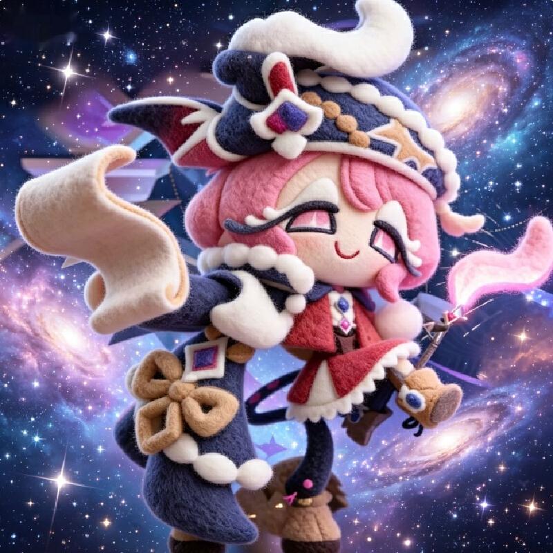 Плюшевая игрушка Печенька Темная Колдунья из игры Cookie Run Kingdom, Набитая кукла, Персонаж игры, Декорация для фанатов игры, Коллекция, Подарок