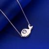 S925 Sterling Silver Whale Necklace, Women's Fashion, Simple, Lively Clavicle Chain, Versatile INS Style.