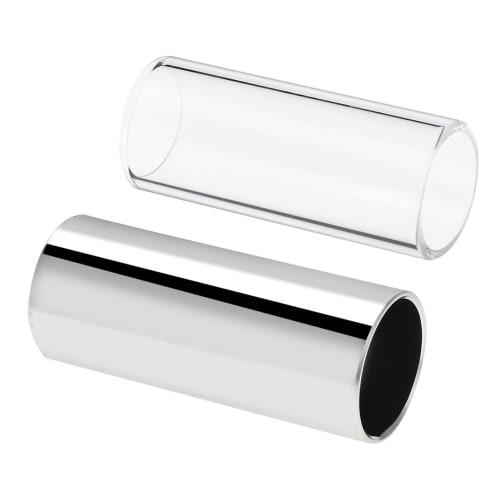 Vbestlife Guitar Slide Bar Set for Guitar Enthusiasts, Glass & Metal Slides, Rust-Resistant, Lightweight, Durable, Compact Guitar Tone Bar