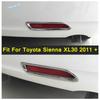 Rear Bumper Fog Lights Lamps Decor Frame Protection Cover Trim Fit For Toyota Sienna XL30 2011 -  ABS Chrome Car Accessories