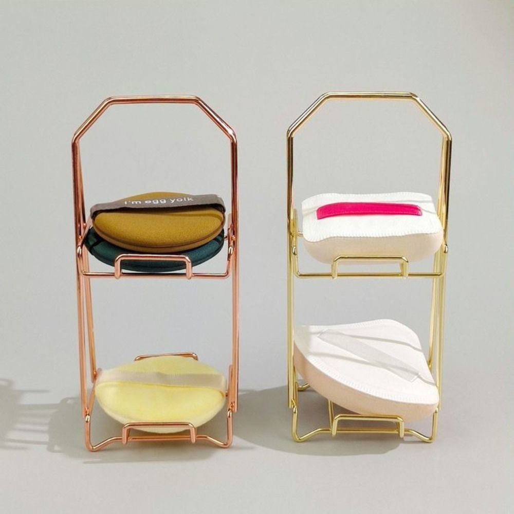 Подставка для хранения косметических спонжей Металлическая витрина Хрустальная полка для минералов Металлический каркас